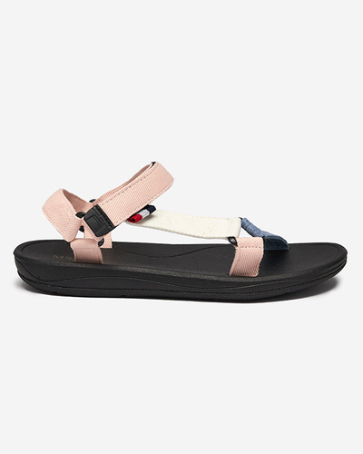 Sandales roses en tissu pour femme Ojo- Footwear