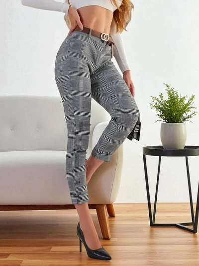 Royalfashion Pantalon en tissu pour femme