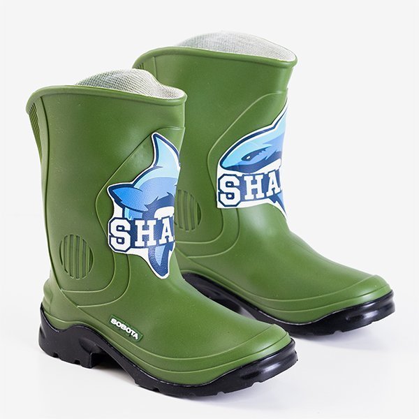 Bottes de pluie pour enfants Happy Baby vertes et noires - Footwear