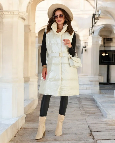 Royalfashion Gilet long pour femme a'la leather