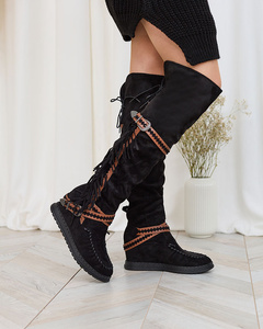 Royalfashion Bottes à genoux pour femmes avec ancre cachée Figerra