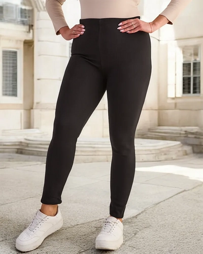 Legging noir classique pour femme avec isolation GRANDE TAILLE - Vêtements