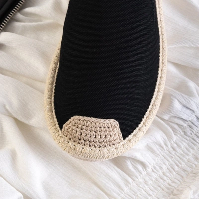 OUTLET Espadrilles tissées pour femmes noires de Rafiel - Chaussures