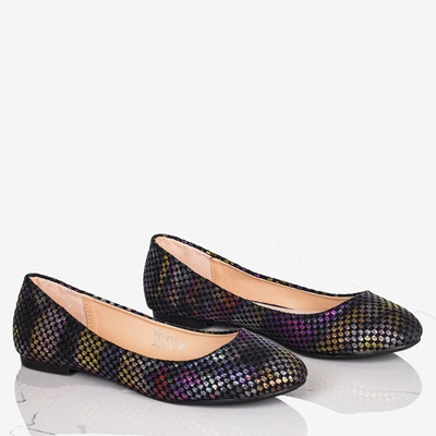 Ballerines noires pour femmes avec finition Farben colorée - Chaussures 1