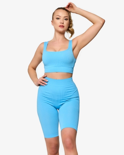 Ensemble de sport rayé bleu pour femme - Vêtements