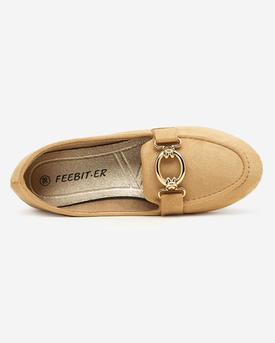 Mocassins en éco-daim beige Brussi - Footwear
