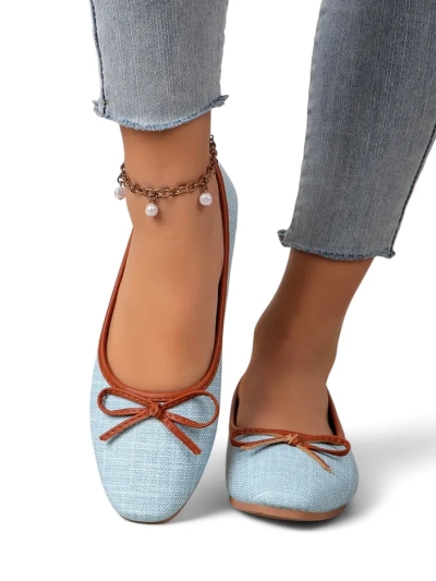 Royalfashion Ballerines pour femmes avec paillettes et un nœud Aramie