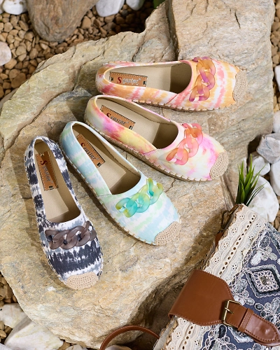 Royalfashion Espadrilles noires pour femme avec imprimé Serffio