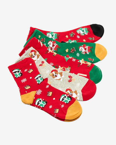 Royalfashion Chaussettes à motifs de Noël pour femmes 5/pack