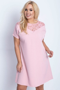 Robe en dentelle rose PLUS SIZE - Robes 1