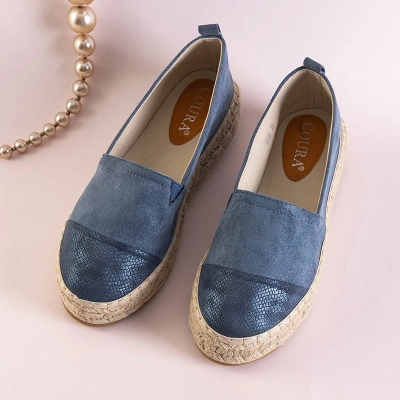 OUTLET Espadrilles femme bleu marine à décor Tinika - Chaussures