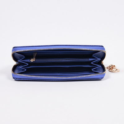 Grand portefeuille en éco-cuir verni cobalt - Accessoires