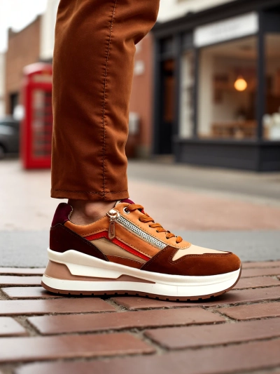 Royalfashion Chaussures de sport pour femmes avec un talon caché Bessase