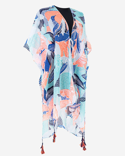 Paréo feuille bleue pour femme - Vêtements