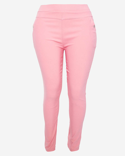 Treggings rose pour femme TAILLE PLUS- Vêtements