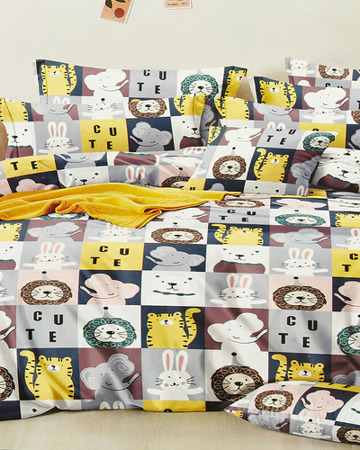 Royalfashion Literie à motifs 160x200 set de 3 PIÈCES