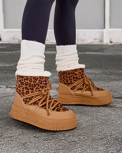 Bottes de neige à lacets pour femmes Royalfashion Moniuc