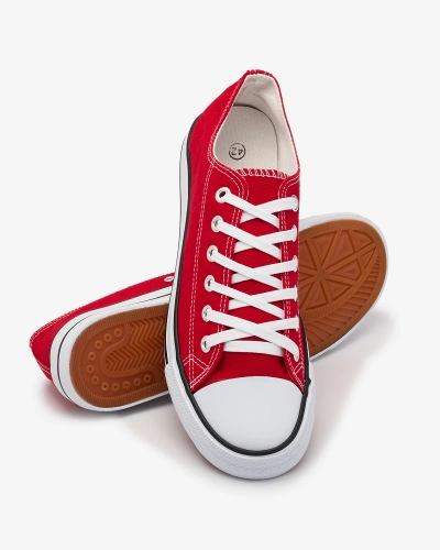 OUTLET Royalfashion Baskets montantes à lacets rouges pour homme Ekileff