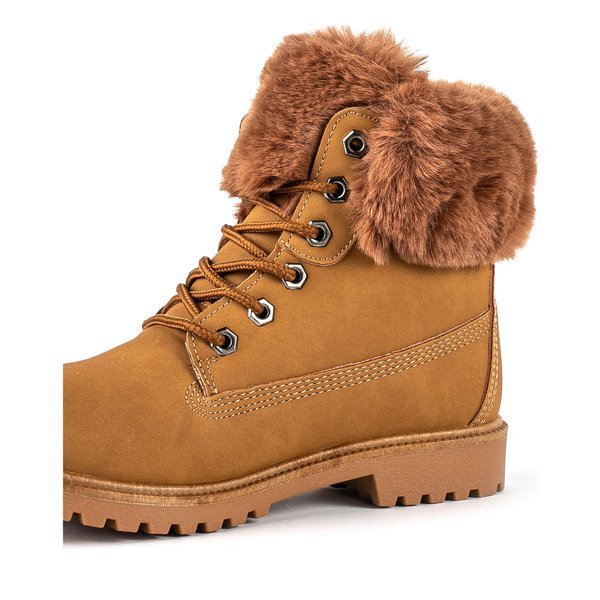 Bottes Tim marron avec garniture en fourrure - Chaussures