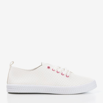 Sneakers Ahama ajourées pour femmes blanches - Chaussures 1