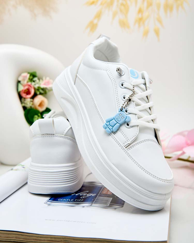 Baskets à plateforme blanches avec porte-clés Street Spirit