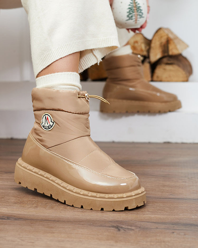 Royalfashion Bottes de neige à enfiler pour femme de couleur marron Ireda