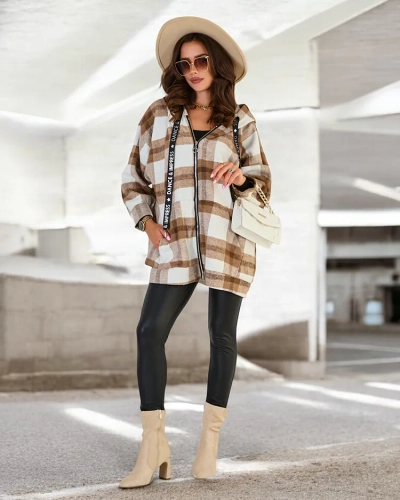 Royalfashion Manteau de type chemise pour femme