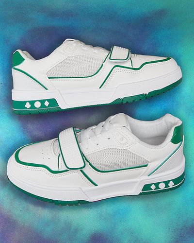 Baskets de sport pour femmes en blanc et vert Xirrat- Footwear