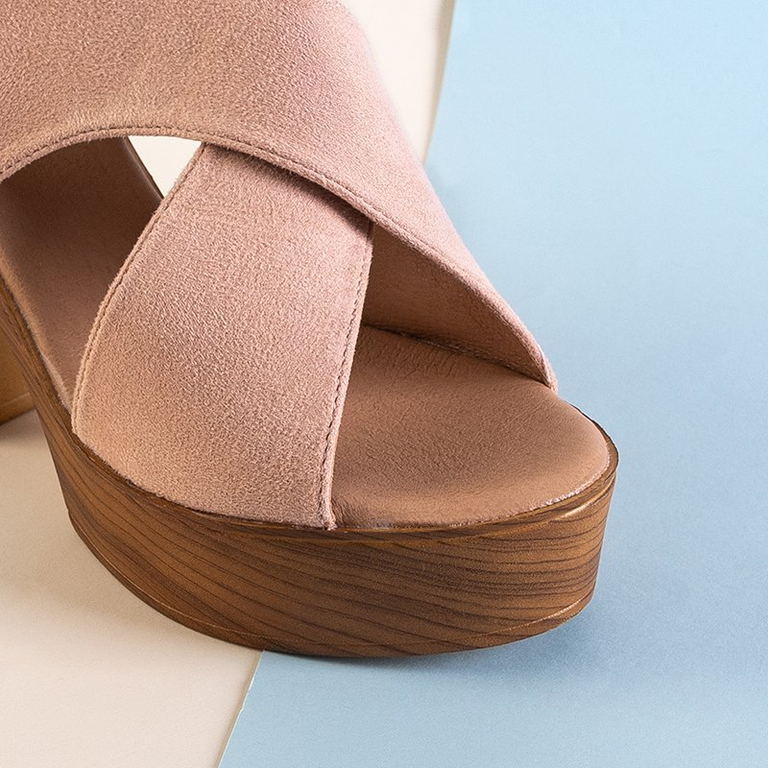 Sandales femme Inga rose sur tige haute - Footwear