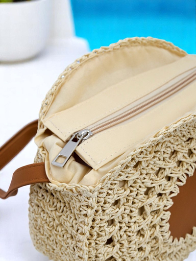 Royalfashion Petit sac à main en paille pour femmes Solar Mini