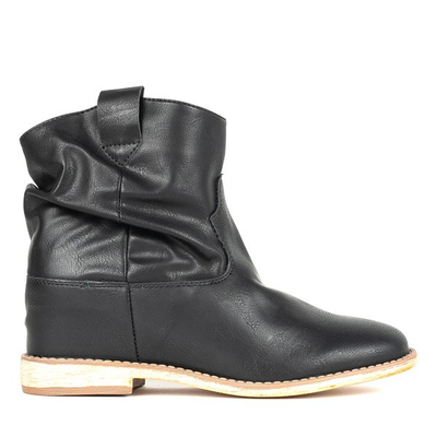 Bottes de cowboy noires sur un talon compensé de daress - Chaussures 1