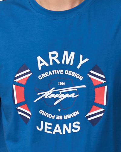 T-shirt imprimé bleu homme - Vêtements