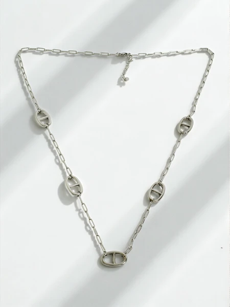 Collier Callisto Silver Placcato – chaîne à maillons minimaliste