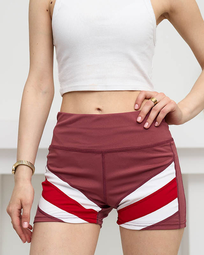 Short court rose foncé avec empiècement coloré- Vêtements