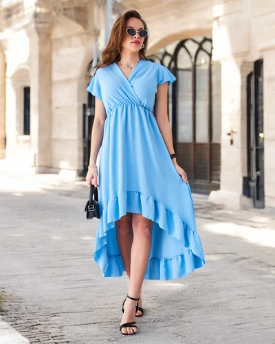Robe midi Royalfashion pour femmes avec un ourlet asymétrique