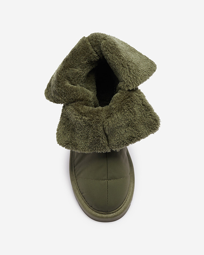 Vert foncé bottes pour femmes a'la bottes de neige Kalioli Footwear