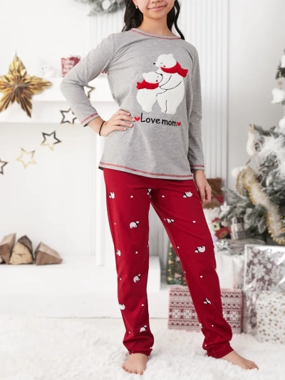 Pyjama en coton pour enfants Royalfashion Noël avec des ours polaires