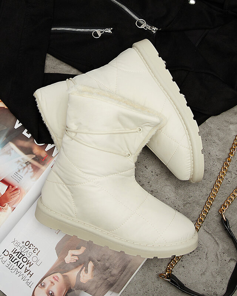 Beige chaussures pour femmes a'la bottes de neige Amirfu- Footwear