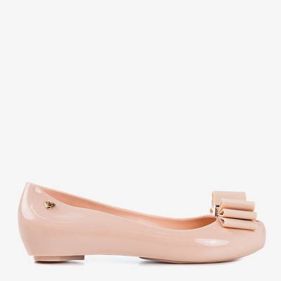 Meliski beige orné d'un nœud Tyrika - Chaussures 1