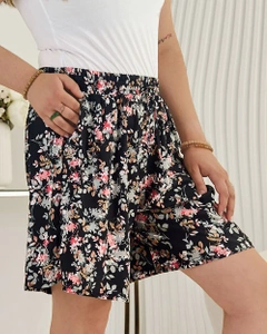 Royalfashion Short femme en tissu à fleurs PLUS SIZE