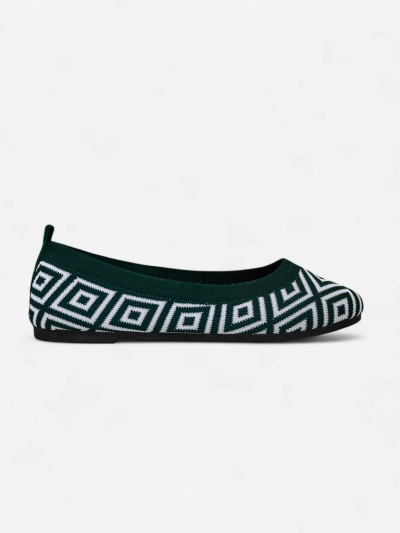 Royalfashion Ballerines en tissu pour femme avec imprimé géométrique Metric