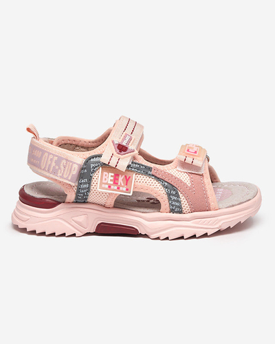 Sandales roses pour enfants avec velcro Ceteris - Footwear