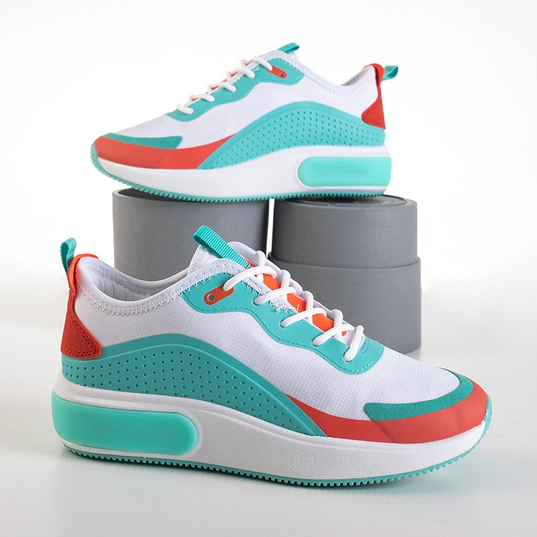 Chaussures de sport femme Tituana blanches et bleues - Footwear