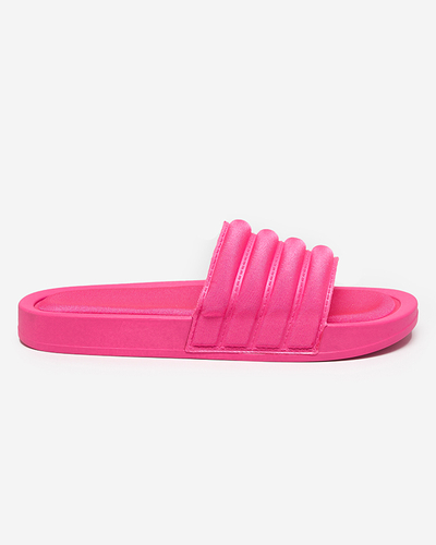 OUTLET Tongs femme rayures fuchsia Lenira - Footwear