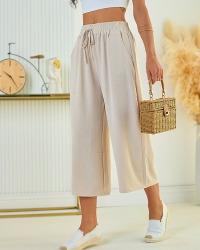 Royalfashion Pantalon culotte large pour femme