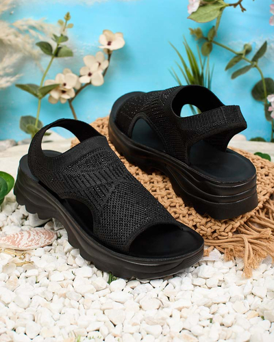 Royalfashion Sandales pour femmes avec tige et zircons Alebin