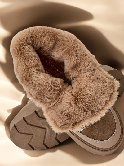 Royalfashion Bottes de neige à lacets pour femmes Liloz