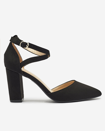 Escarpins noirs pour femmes sur un poteau Amagy- Footwear