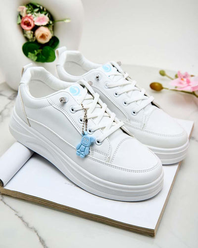 Baskets à plateforme blanches avec porte-clés Street Spirit