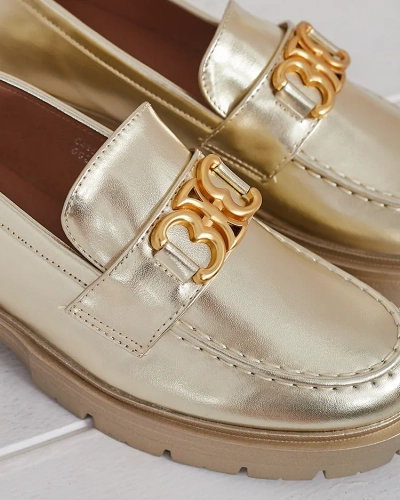 Mocassins Dorés Chloé Style Élégant pour Femmes